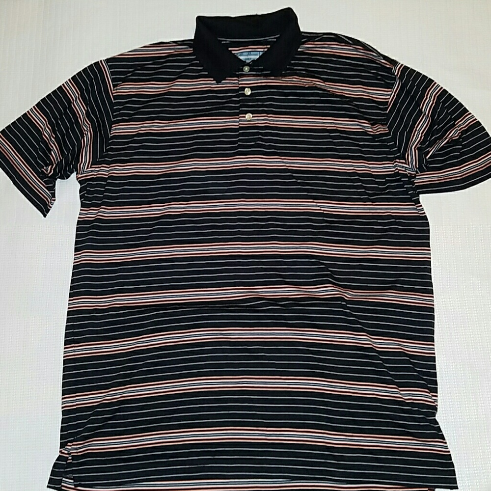 Alan Flusser striped golf shirt